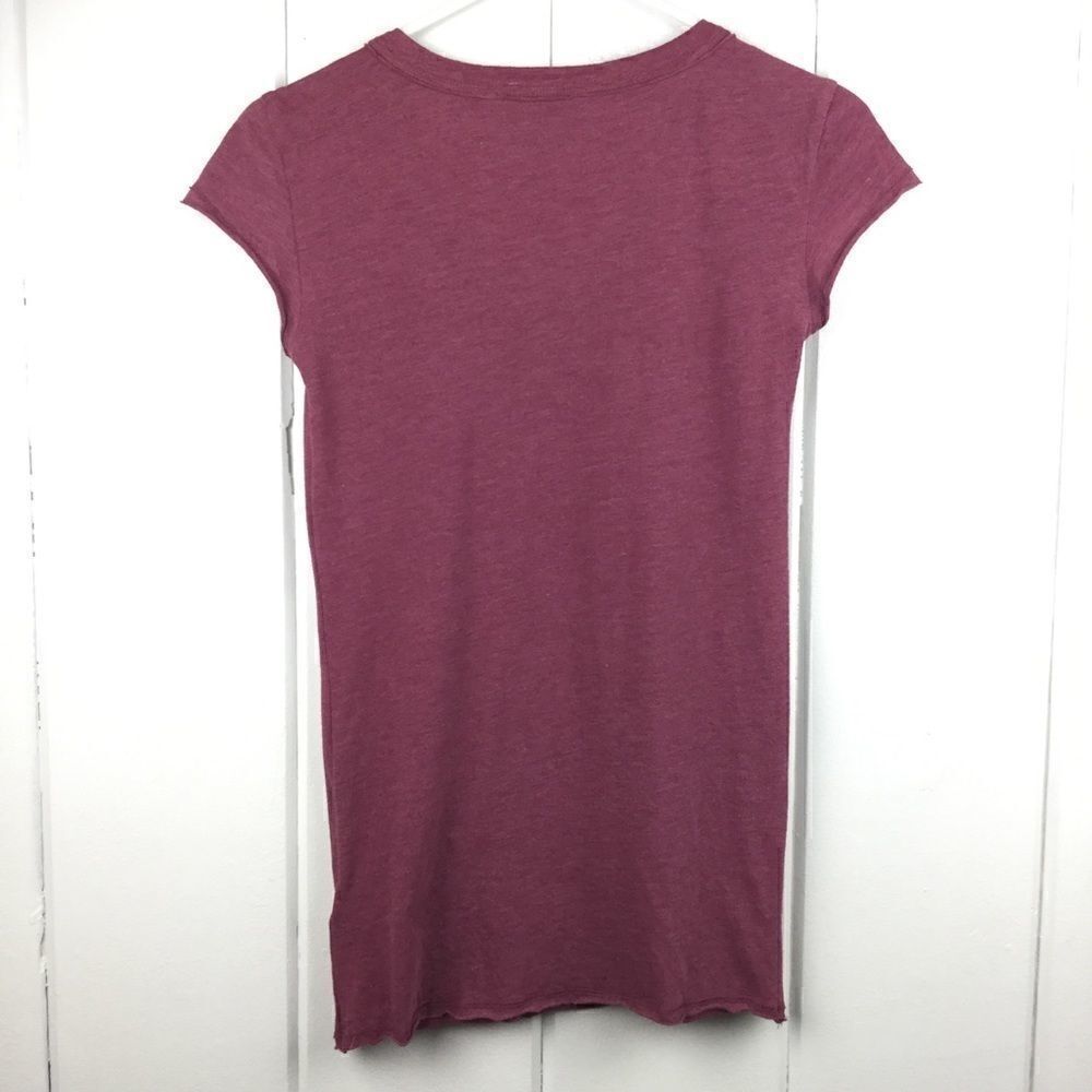 William Rast Burgundy Tee “Soul” Cap Sleeve Top, Size XS - Picture 7 of 8